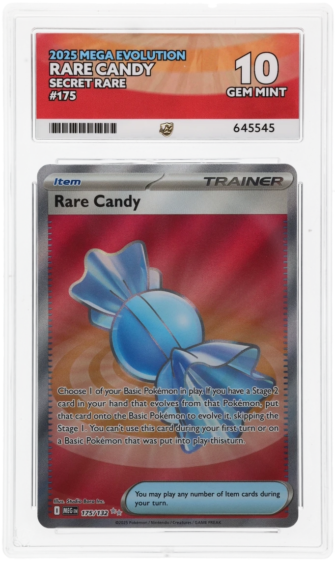 Rare Candy Mega Evolutions 175/132 Graded ACE 10