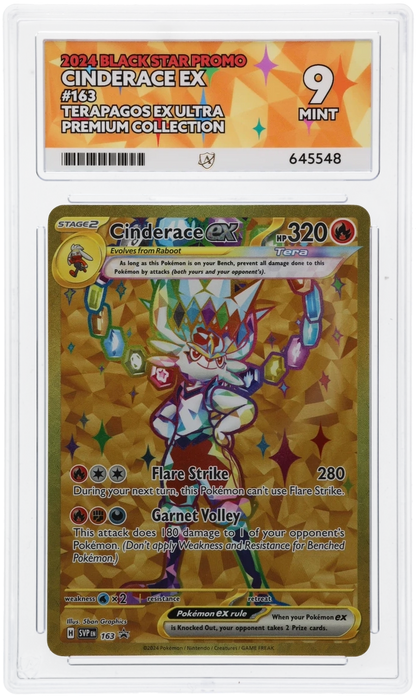 Cinderace EX Black Star Promo #163 Graded ACE 9