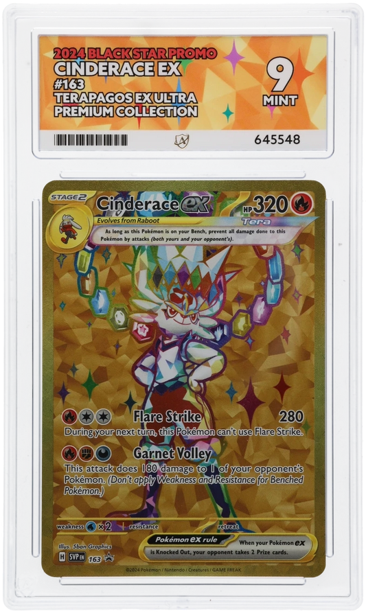 Cinderace EX Black Star Promo #163 Graded ACE 9