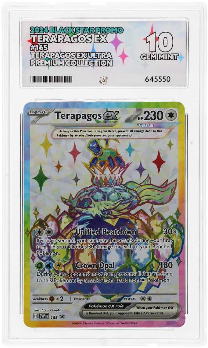 Terapagos Ex Black Star Promo 165 Graded ACE 10