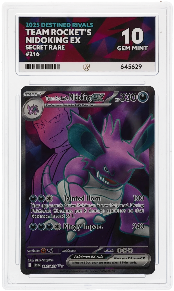 Team R's Nidoking Destined Rivals 216/182 Graded ACE 10 - PERFECT SUBGRADES!!