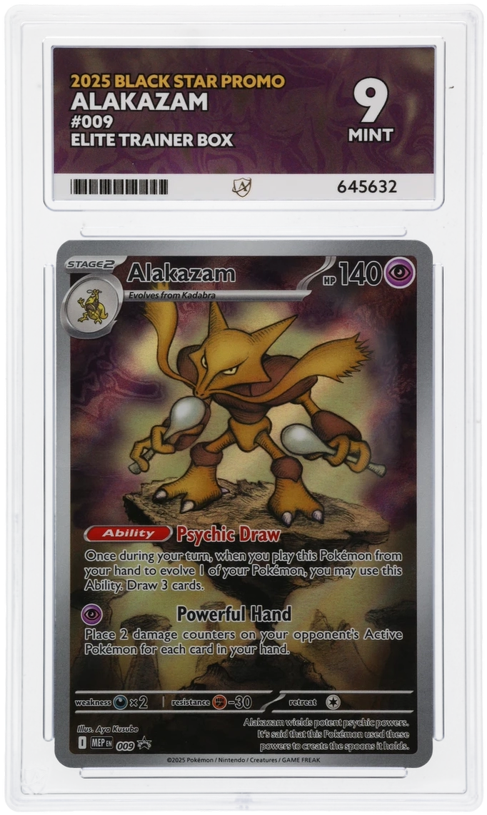 Alakazam Mega Evolutions Black Star Promo #009 Graded ACE 9