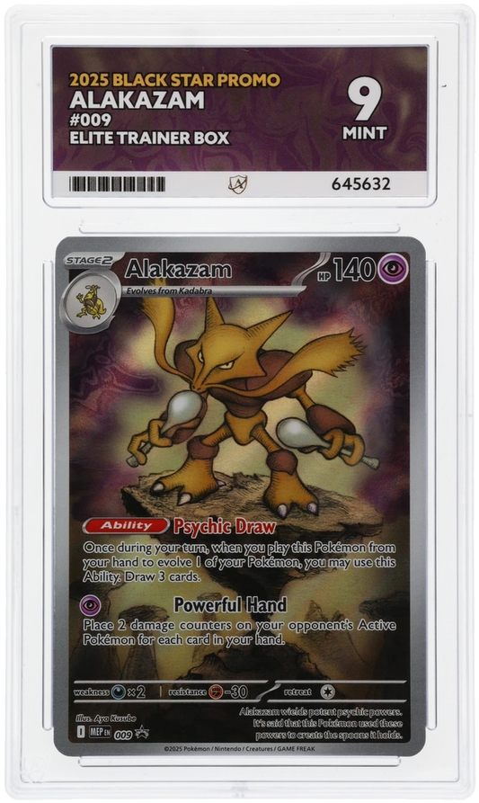 Alakazam Mega Evolutions Black Star Promo #009 Graded ACE 9