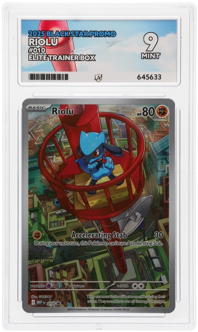 Riolu Mega Evolutions Black Star Promo #010 Graded ACE 9