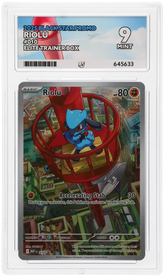 Riolu Mega Evolutions Black Star Promo #010 Graded ACE 9