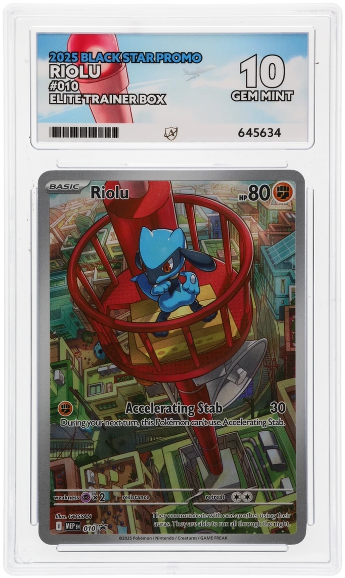 Riolu Mega Evolutions Black Star Promo #010 Graded ACE 10