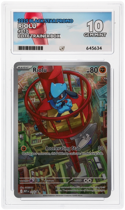 Riolu Mega Evolutions Black Star Promo #010 Graded ACE 10