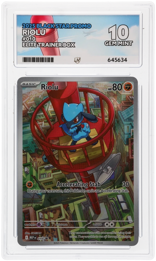 Riolu Mega Evolutions Black Star Promo #010 Graded ACE 10