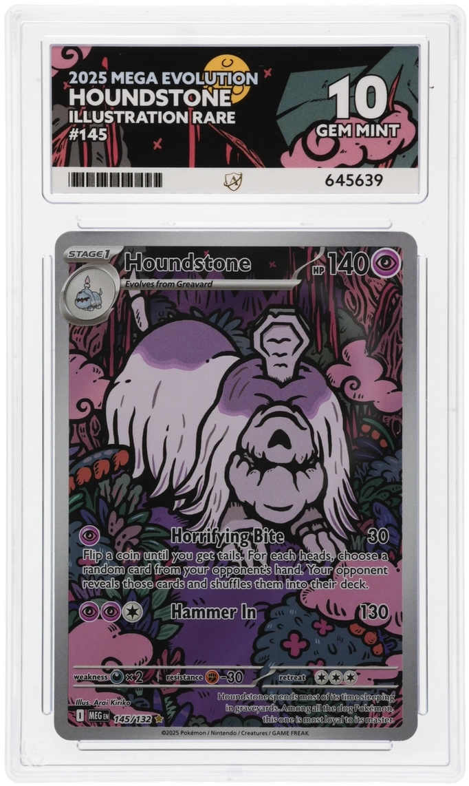 Houndstone Mega Evolutions 145/132 Graded ACE 10 - PERFECT SUBGRADES!!