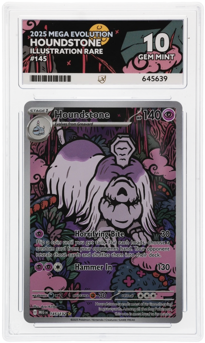 Houndstone Mega Evolutions 145/132 Graded ACE 10 - PERFECT SUBGRADES!!