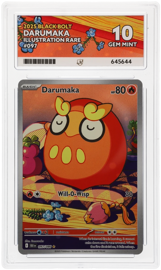 Darumaka Black Bolt 097/086 Graded ACE 10 - LOW POPULATION!!
