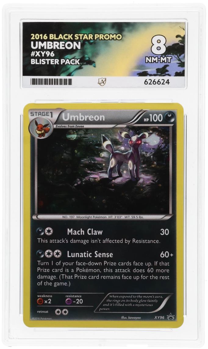 Umbreon 2016 Black Star Promo XY96 Graded ACE 8