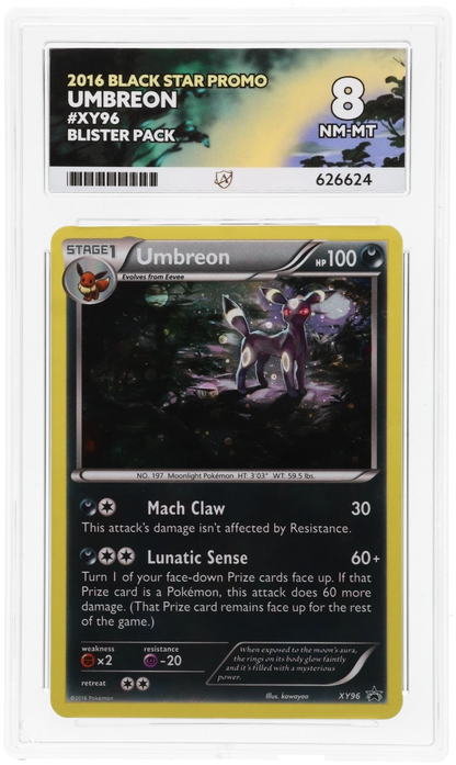 Umbreon 2016 Black Star Promo XY96 Graded ACE 8